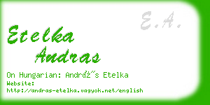 etelka andras business card